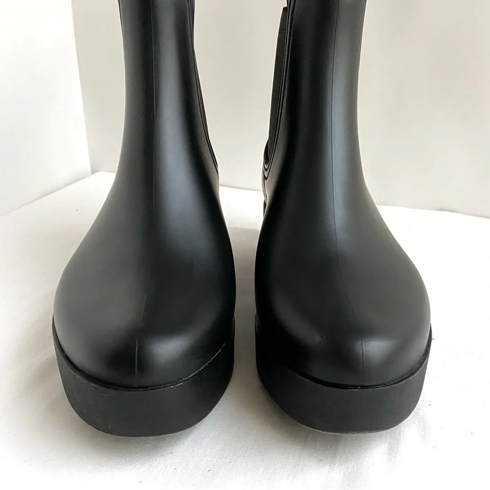 Jeffery Campbell Black Chelsea Rain Boot - Picture 4 of 9